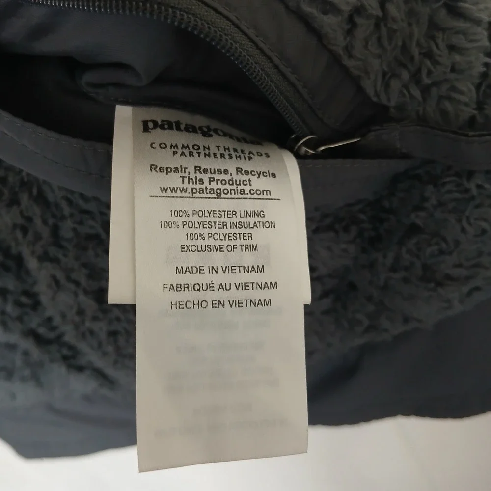 Patagonia Los Gatos Hooded Vest Women's XS Forged Grey Full Zip Reversible 25221